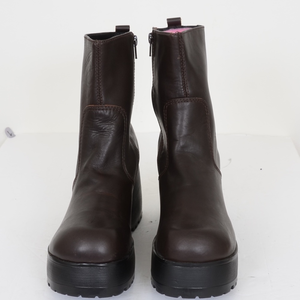 Steve Madden Irene Leather Platform Wedge Women's 10 Boots Booties NEW OLD STOCK - Picture 2 of 6